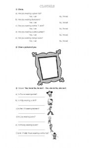 English worksheet: clothes