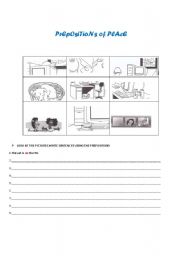 English worksheet: Prepositions of place