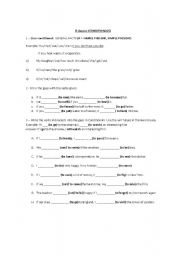 English worksheet: first coditional