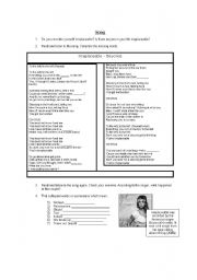 English worksheet: Irreplaceable