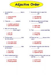 Adjectiver order