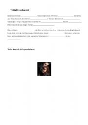 English Worksheet: Twilight