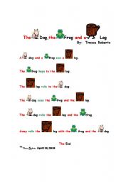 English worksheet: The Dog, the Frog, and a Log Rebus