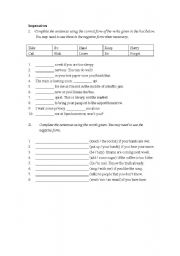 English Worksheet: Imperatives