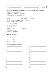 English worksheet: worksheet