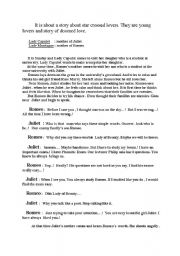 English Worksheet: Role Play : Romeo And Juliet Modern Version