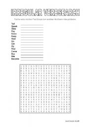 English Worksheet: Irregular Verbsearch