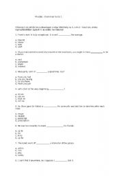 English Worksheet: grammar test