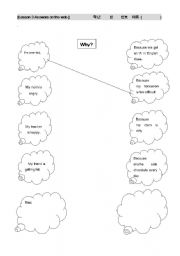 English worksheet: why/because matching worksheet