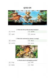 Quiz on Ice Age 3