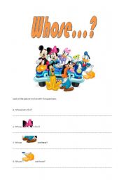 English Worksheet: Whose