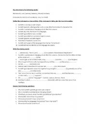 English Worksheet: Listening test 