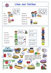 English Worksheet: Likes and dislikes