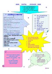 English Worksheet: Winter holidays activities 