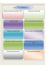 English Worksheet: Speaking Activity