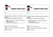 English Peddy Paper