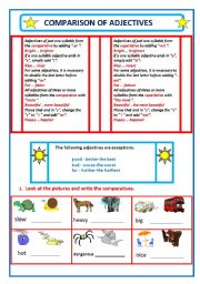 English Worksheet: Comparatives