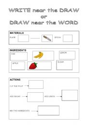 English Worksheet: fruit salad