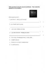 English Worksheet: Second conditional