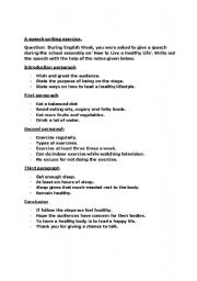 English Worksheet: How to write a speech?