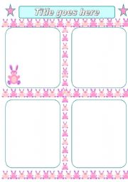 English worksheet: bunny template (16.04.10)