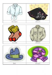 English Worksheet: Clothes and Accessories 1