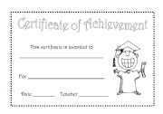 English Worksheet: Certificate of Achievement