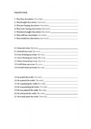 English worksheet: Passive voice