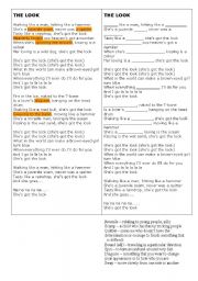 English Worksheet: The Look