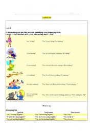 English worksheet: Present Continious Tense 