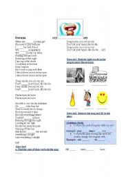 English Worksheet: cry by oceana