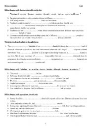 English Worksheet: General grammar review