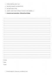 English worksheet: Descriptions