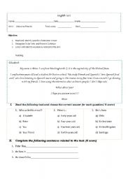 English worksheet: ENGLISH TEST