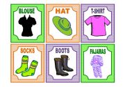 English Worksheet: 20 CLOTHES flashcards