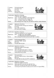 English Worksheet: Job Interview Role Play