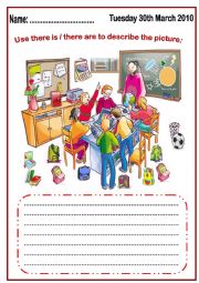 English Worksheet: There is, there are