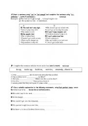 English worksheet: an exam for your students
