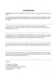 English Worksheet: Conclusions