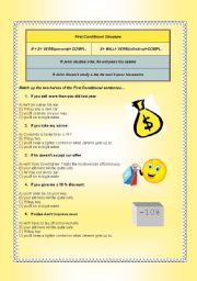 English Worksheet: First Conditional