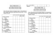 English worksheet: groupwork experiences