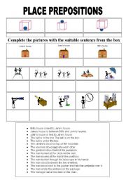 Place prepositions