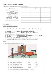 Time and place prepositions