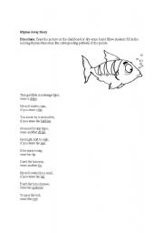English worksheet: Rhyme-Away Story (Goldfish)