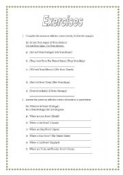 English worksheet: Countries and nationalities part 3 of 3