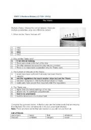 English Worksheet: The Titanic