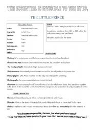 English Worksheet: the little prince