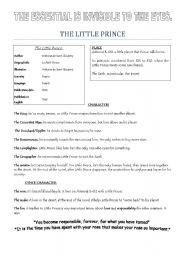 English worksheet: the little prince