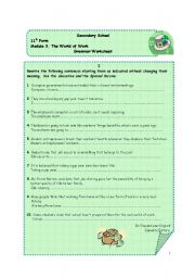 English worksheet: Grammar Revision Work