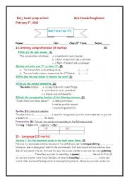 English Worksheet: mid-term test